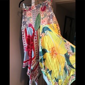 NWT $175 farm Rio handkerchief skirt SOLD OUT tropical floral azalea